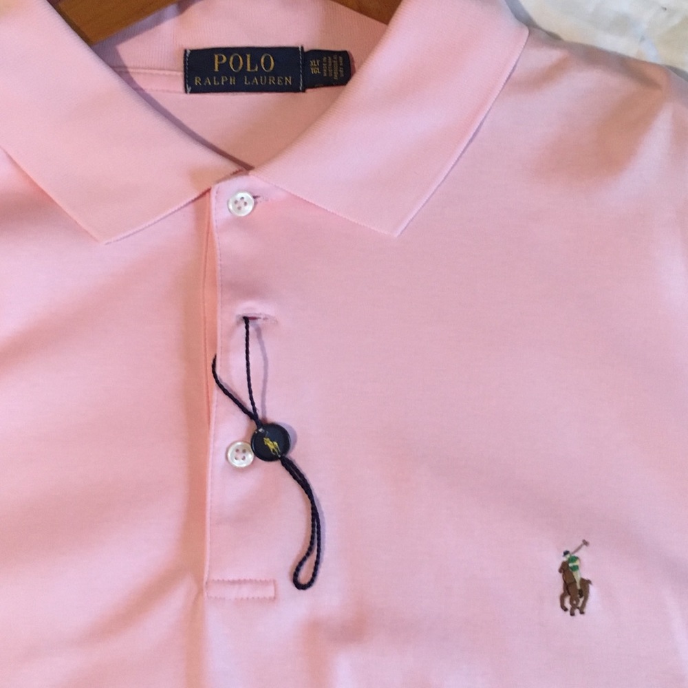 Men’s Ralph Lauren pink polo.